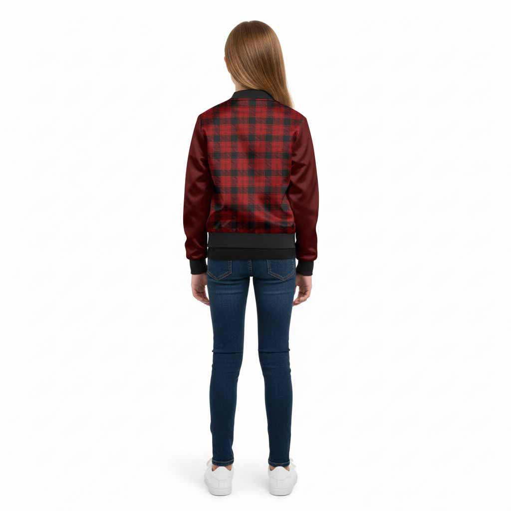 Ewing Tartan Accent Kid Bomber Jacket with Family Crest