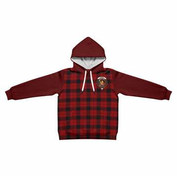 Ewing Tartan Accent Kid Hoodie with Family Crest