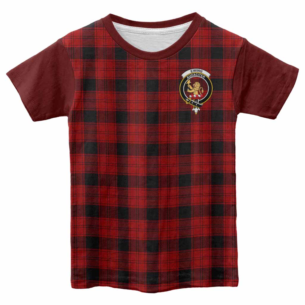 Ewing Tartan Accent Kid T-shirt with Family Crest