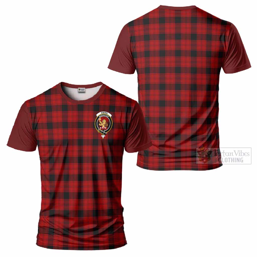 Ewing Tartan Accent T-Shirt with Family Crest