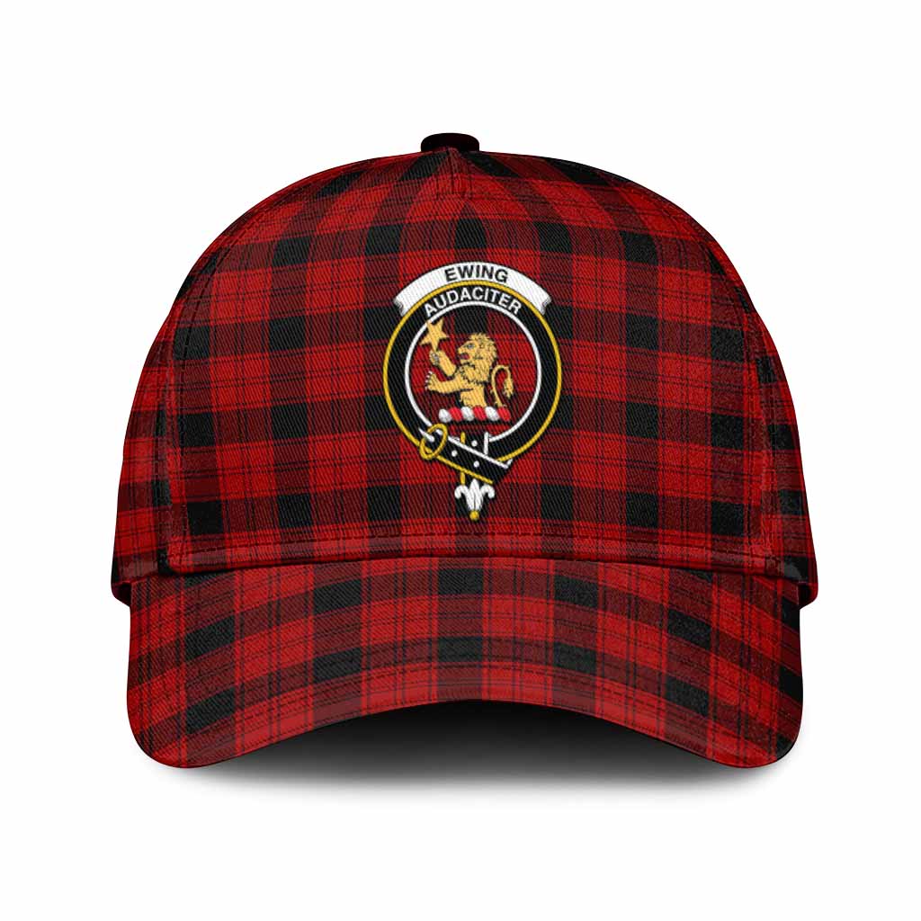 Ewing Tartan Classic Cap with Family Crest