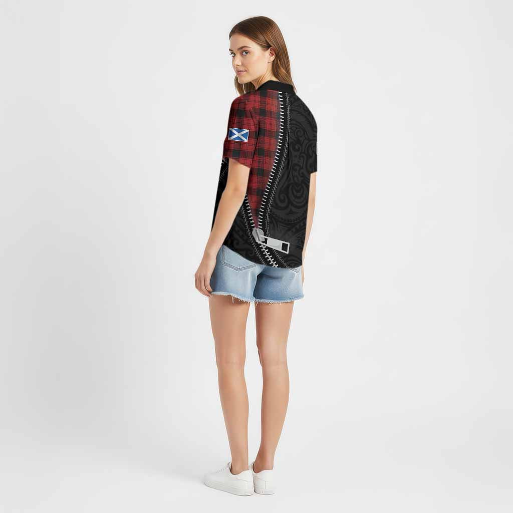 Ewing Tartan Cotton Hawaiian Shirt New Zealand Pattern Unique Zipper Stylized