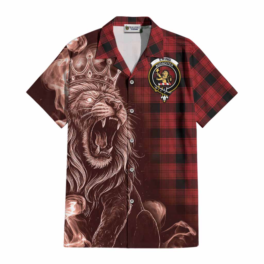 Ewing Tartan Cotton Hawaiian Shirt Roaring Lion Heritage