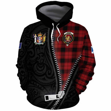 Ewing Tartan Cotton Hoodie New Zealand Pattern Unique Zipper Stylized