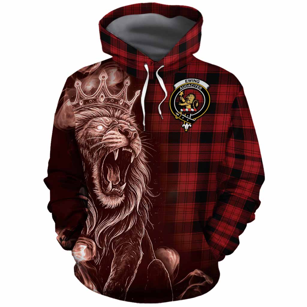 Ewing Tartan Cotton Hoodie Roaring Lion Heritage