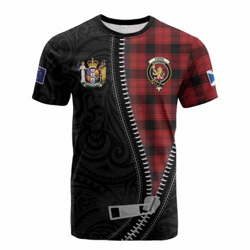 Ewing Tartan Cotton T-shirt New Zealand Pattern Unique Zipper Stylized