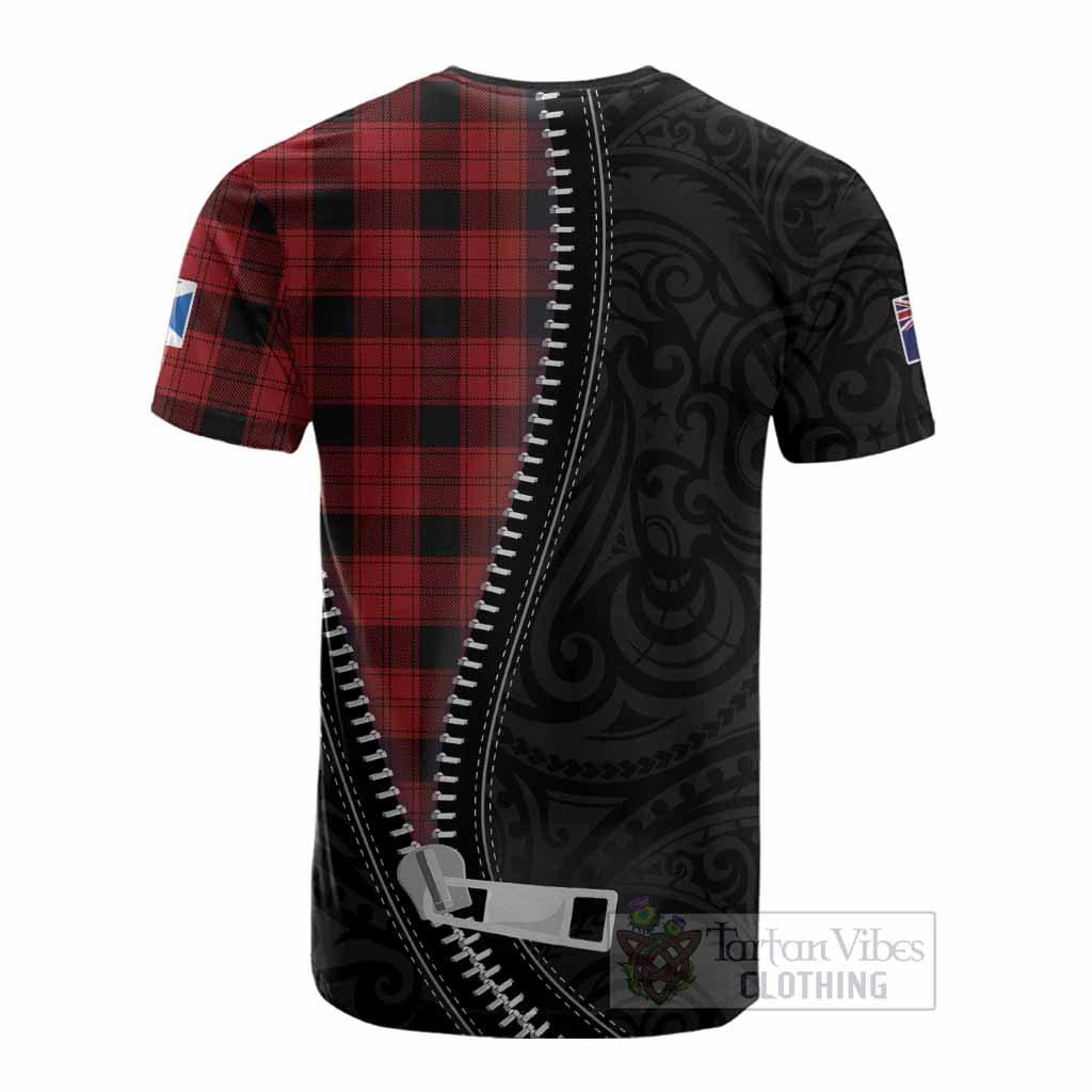 Ewing Tartan Cotton T-shirt New Zealand Pattern Unique Zipper Stylized