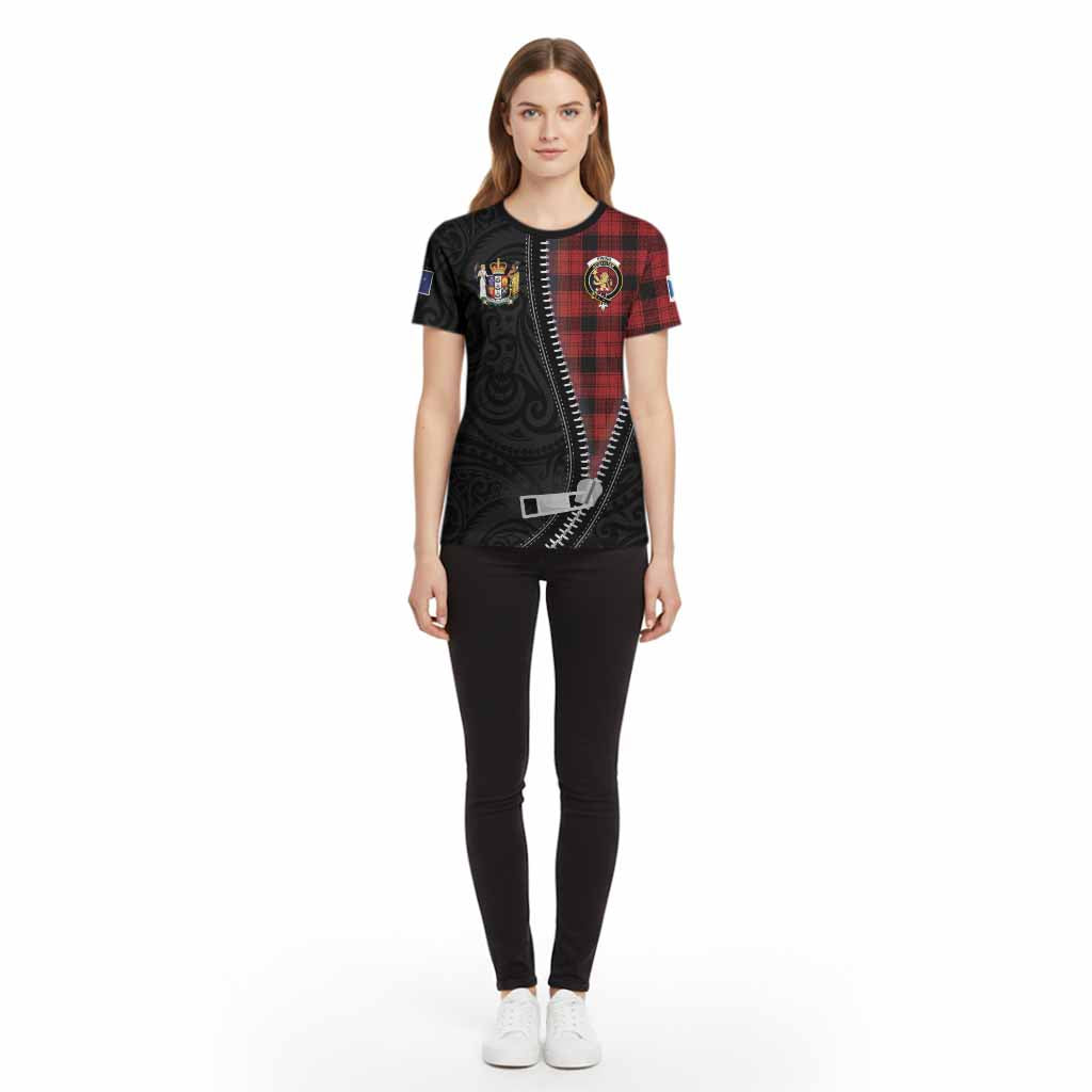 Ewing Tartan Cotton T-shirt New Zealand Pattern Unique Zipper Stylized