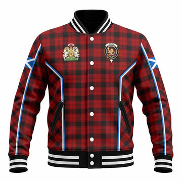 Ewing Tartan Crest Baseball Jacket Scotland Coat of Arm Flag Style - Tartan Vibes Clothing