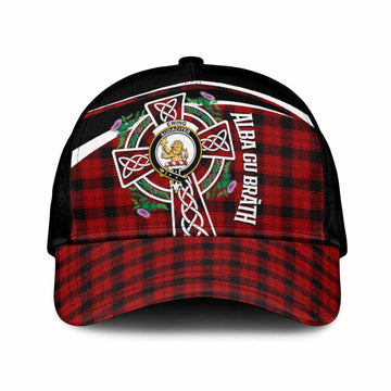 Ewing Tartan Crest Classic Cap Scottish Thistle Celtic Cross Alba Gu Brath