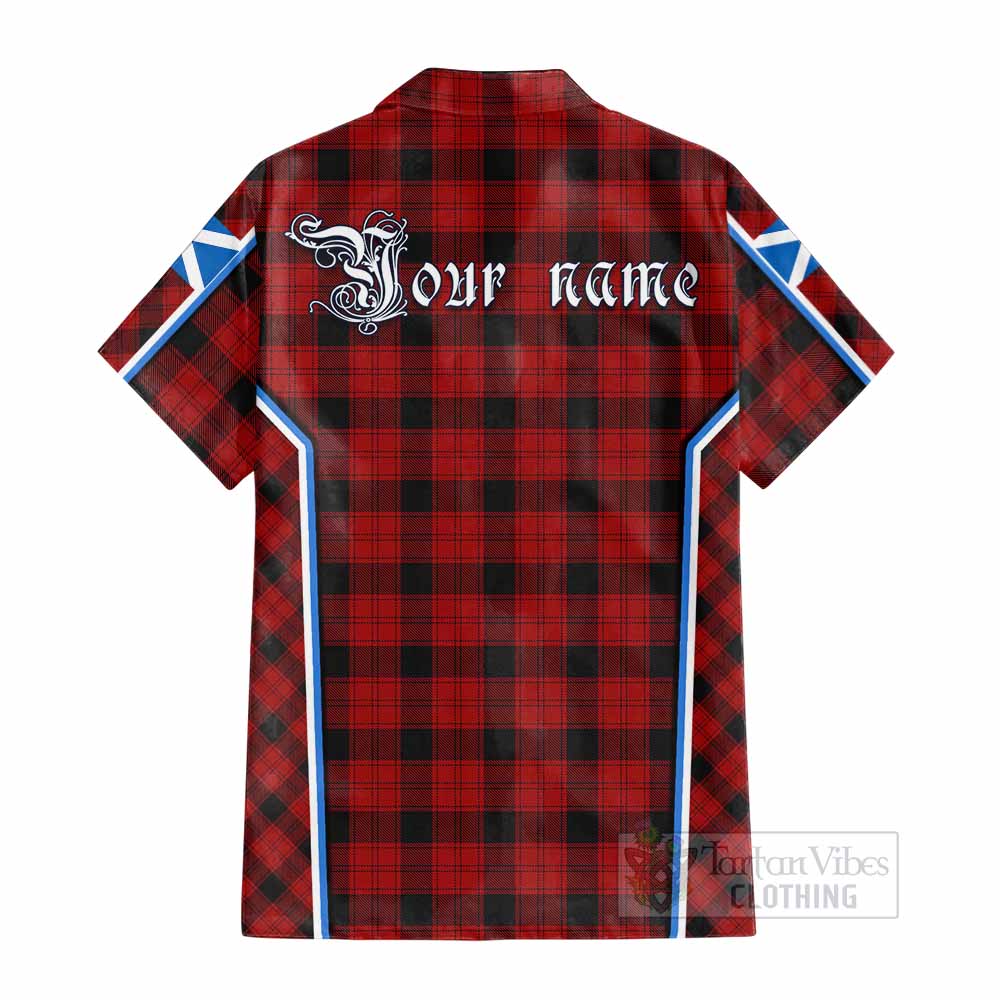 Ewing Tartan Crest Cotton Hawaiian Shirt Scotland Coat of Arm Flag Style - Tartan Vibes Clothing