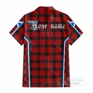 Ewing Tartan Crest Cotton Hawaiian Shirt Scotland Coat of Arm Flag Style - Tartan Vibes Clothing