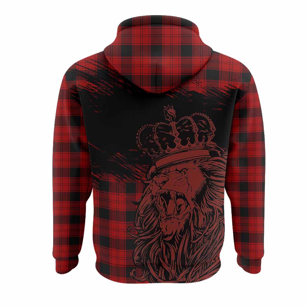 Ewing Tartan Crest Hoodie Crowned Lion Heritage Style