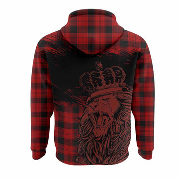 Ewing Tartan Crest Hoodie Crowned Lion Heritage Style
