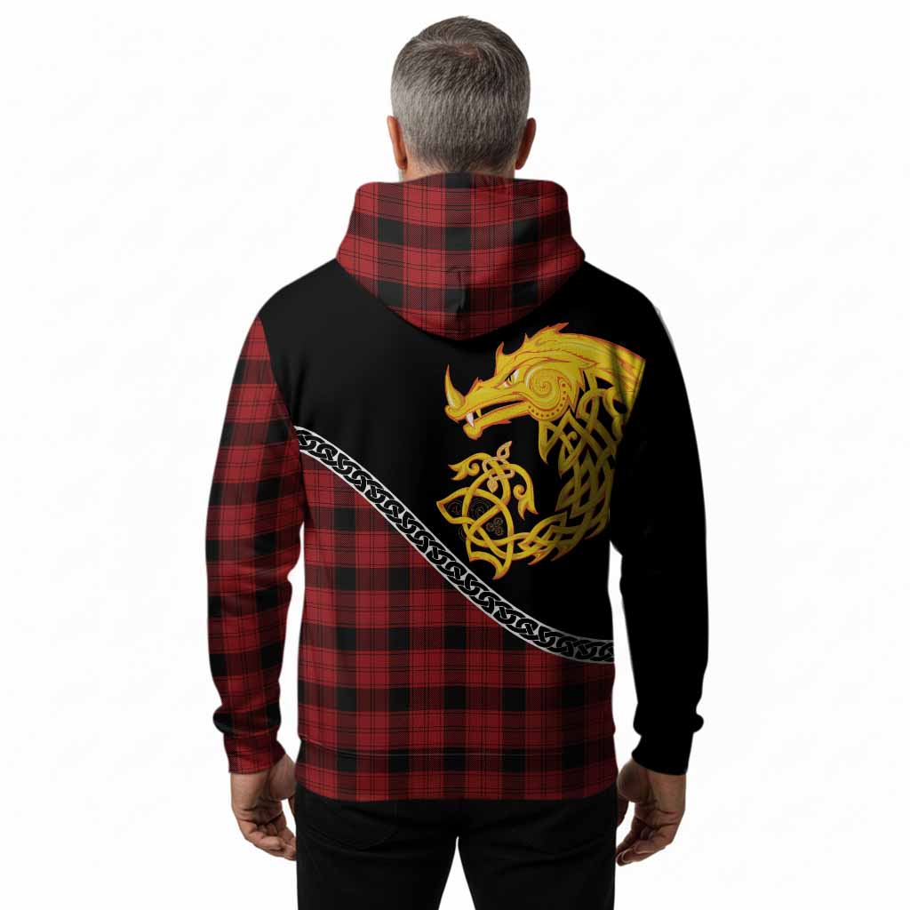 Ewing Tartan Crest Hoodie Legendary Dragon Knot Half Style