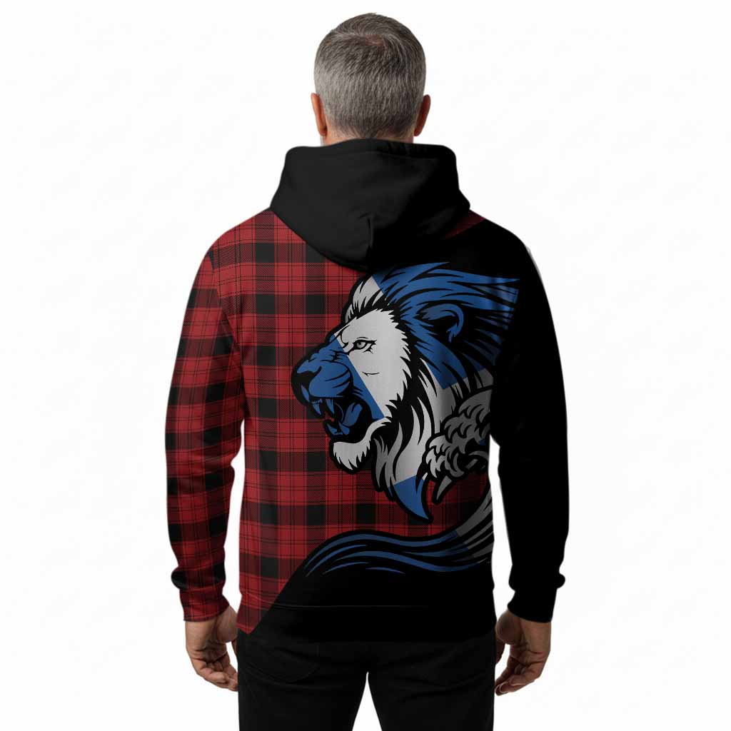 Ewing Tartan Crest Hoodie Scottish Golden Lions Wave Flow