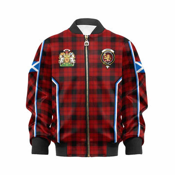 Ewing Tartan Crest Kid Bomber Jacket Scotland Coat of Arm Flag Style - Tartan Vibes Clothing