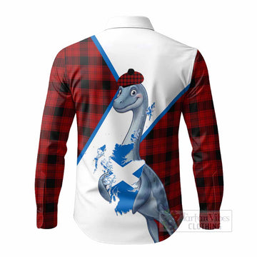 Ewing Tartan Crest Loch Ness Monster Long Sleeve Button Shirts Nessie Scottish Map Tha Gradh Agam Air Alba