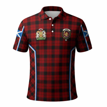 Ewing Tartan Crest Polo Shirt Scotland Coat of Arm Flag Style - Tartan Vibes Clothing