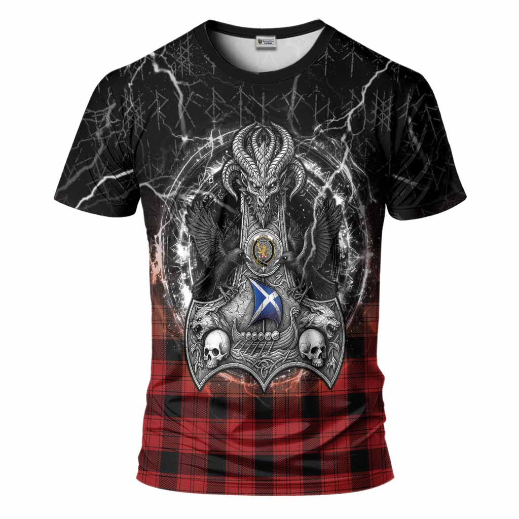 Ewing Tartan Crest T-Shirt Celtic Odin's Raven Legacy