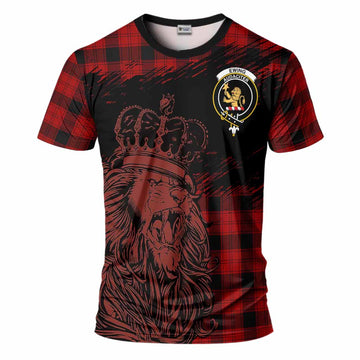 Ewing Tartan Crest T-Shirt Crowned Lion Heritage Style