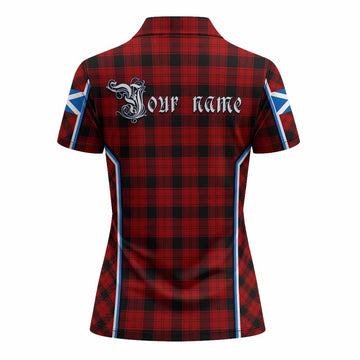 Ewing Tartan Crest Women's Polo Shirt Scotland Coat of Arm Flag Style - Tartan Vibes Clothing