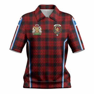 Ewing Tartan Crest Women’s Polo Sweater Top Scotland Coat of Arm Flag Style