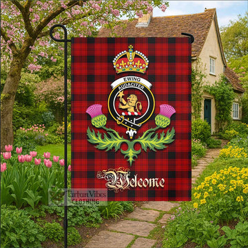 Ewing Tartan Family Crest Garden Flag Royal Thistle Welcome Style