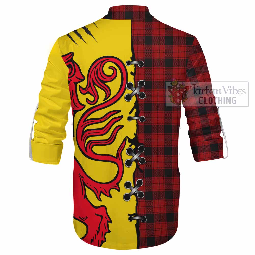 Ewing Tartan Family Crest Ghillie Kilt Shirt Lion Rampant Honor - Tartan Vibes Clothing