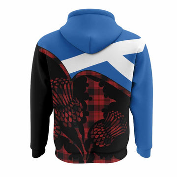 Ewing Tartan Family Crest Hoodie Scotland Thistle Floral Flag Style