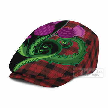 Ewing Tartan Flat Cap, Jeff Cap Traditional Scottish Thistle