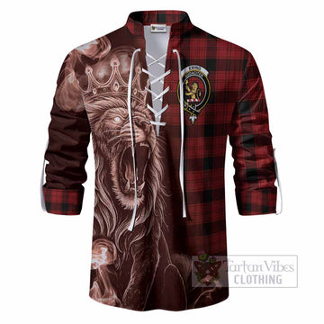Ewing Tartan Ghillie Shirt Roaring Lion Heritage