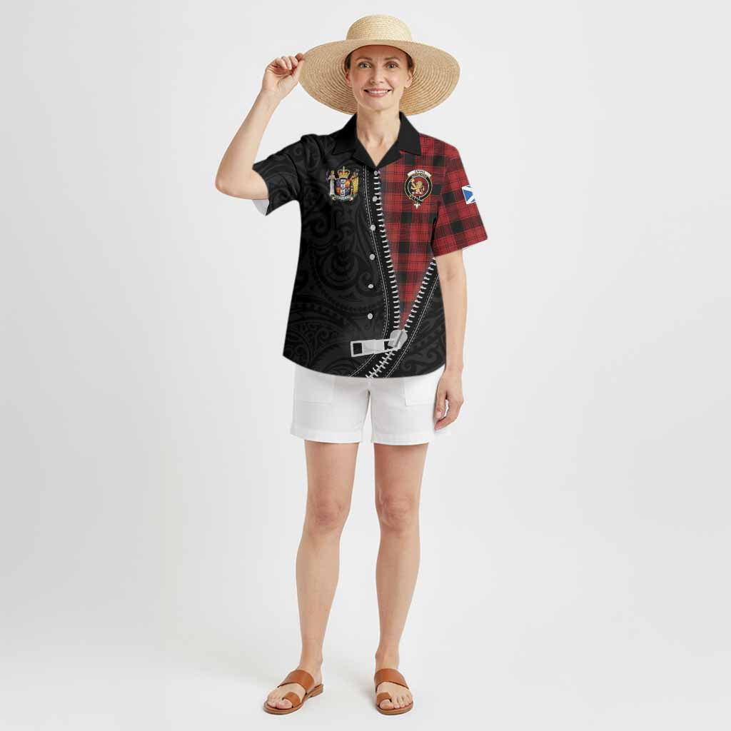 Ewing Tartan Hawaiian Shirt New Zealand Pattern Unique Zipper Stylized