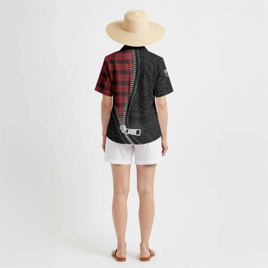 Ewing Tartan Hawaiian Shirt New Zealand Pattern Unique Zipper Stylized