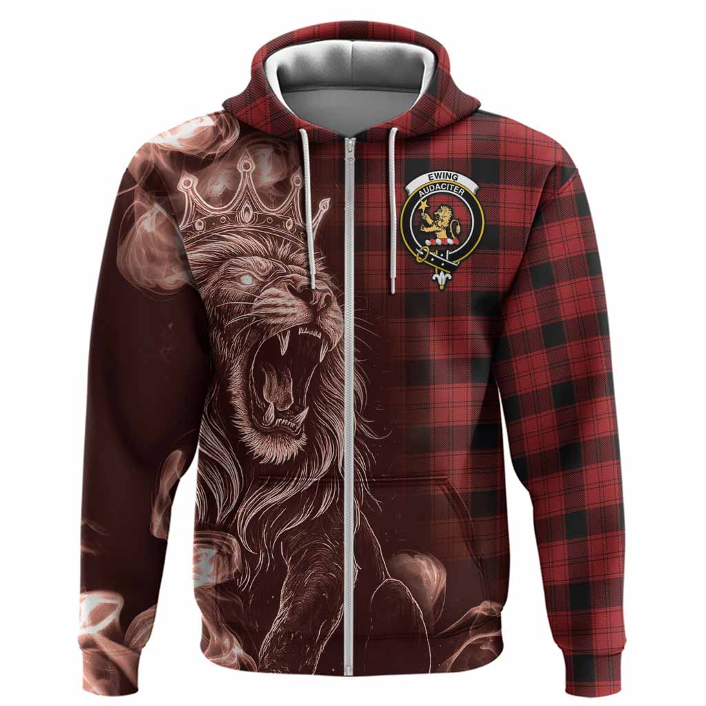 Ewing Tartan Hoodie Roaring Lion Heritage