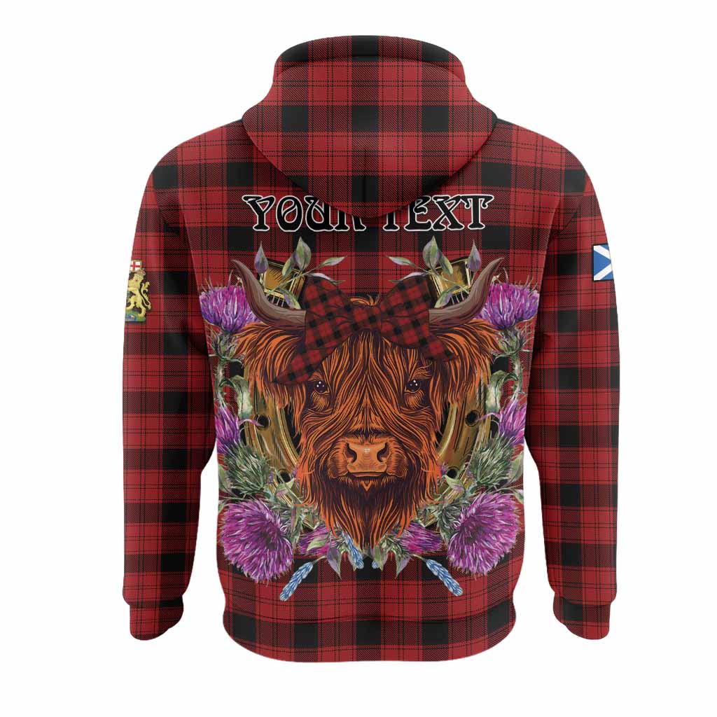 Ewing Tartan Hoodie Scottish Thistle Heilan Coo