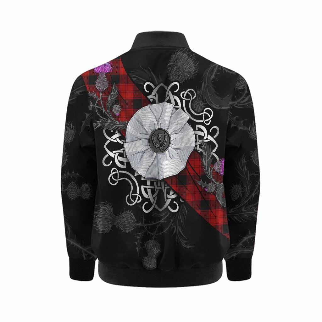 Ewing Tartan Kid Bomber Jacket Jacobite White Rose Kid - Tartan Vibes Clothing
