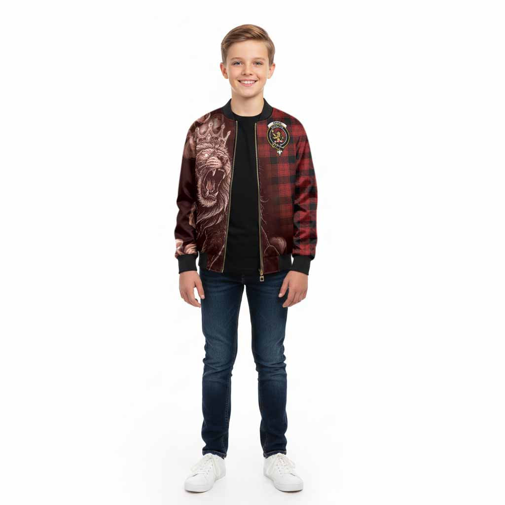 Ewing Tartan Kid Bomber Jacket Roaring Lion Heritage
