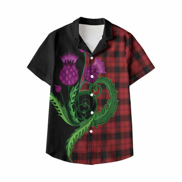 Ewing Tartan Kid Hawaiian Shirt Traditional Scottish Thistle