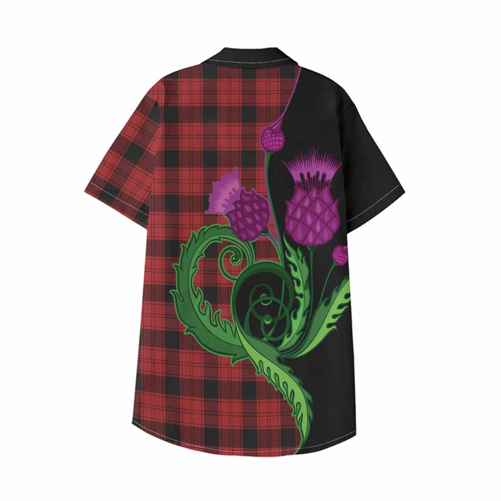 Ewing Tartan Kid Hawaiian Shirt Traditional Scottish Thistle