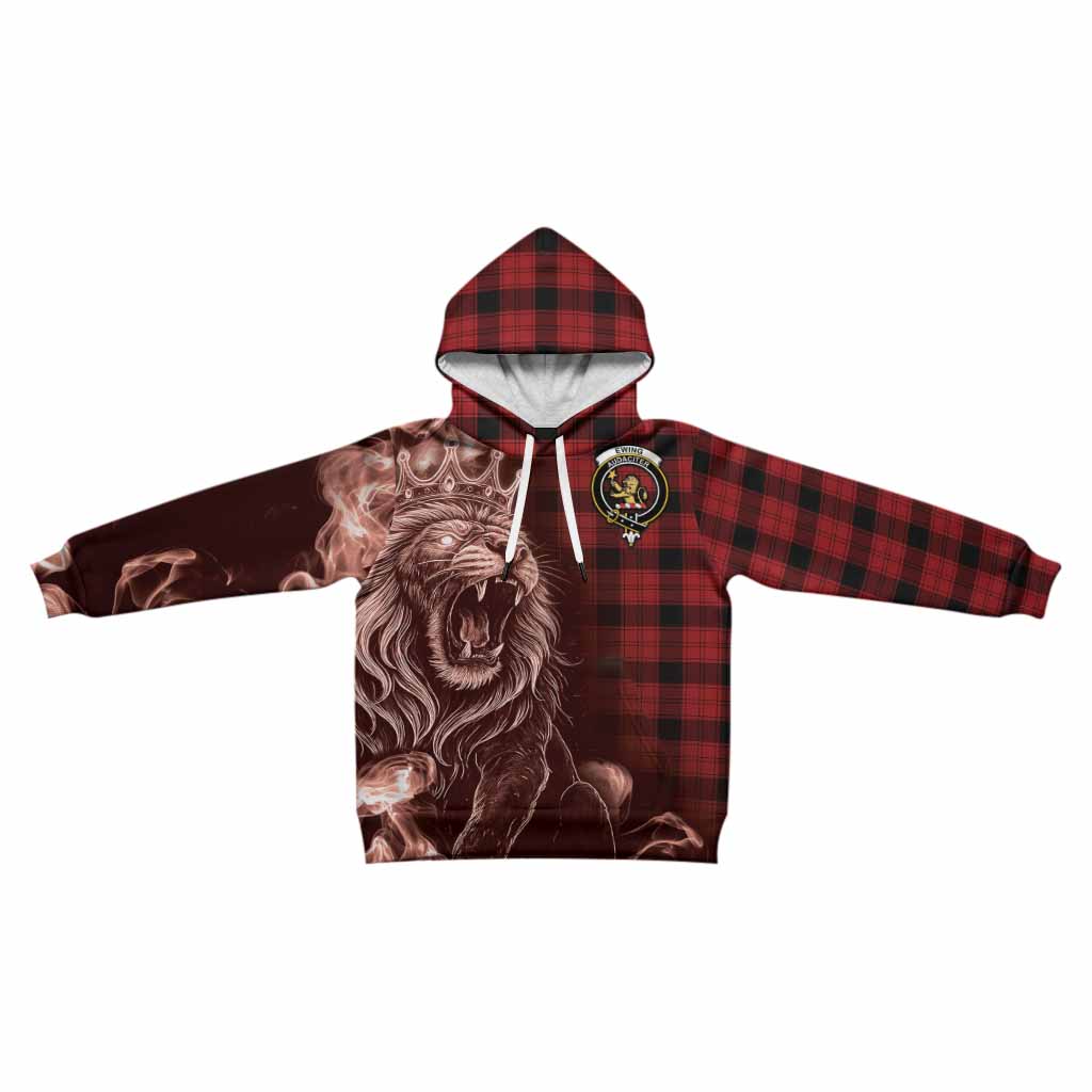 Ewing Tartan Kid Hoodie Roaring Lion Heritage