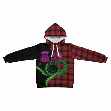 Ewing Tartan Kid Hoodie Traditional Scottish Thistle