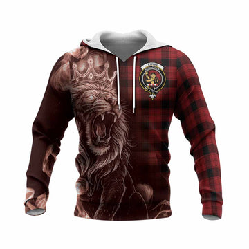 Ewing Tartan Knitted Hoodie Roaring Lion Heritage