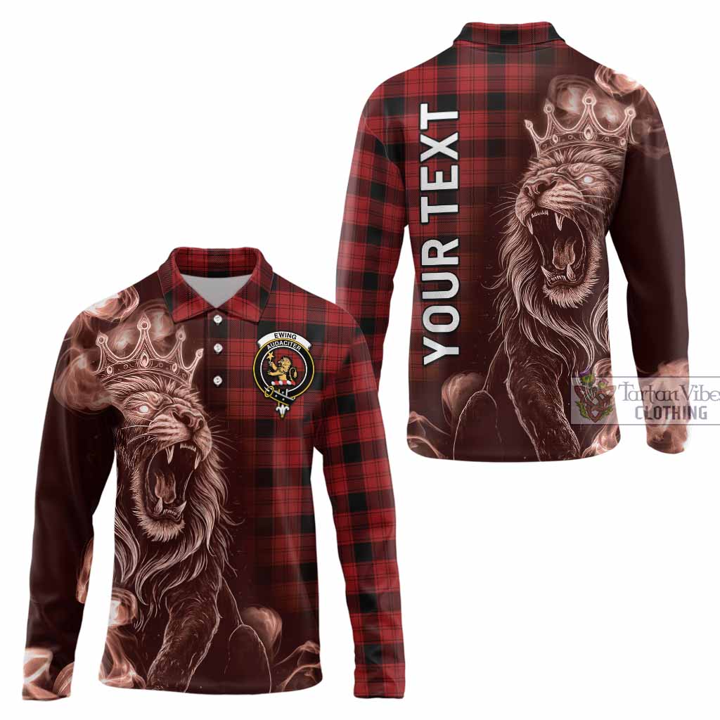 Ewing Tartan Long Sleeve Polo Shirt Roaring Lion Heritage