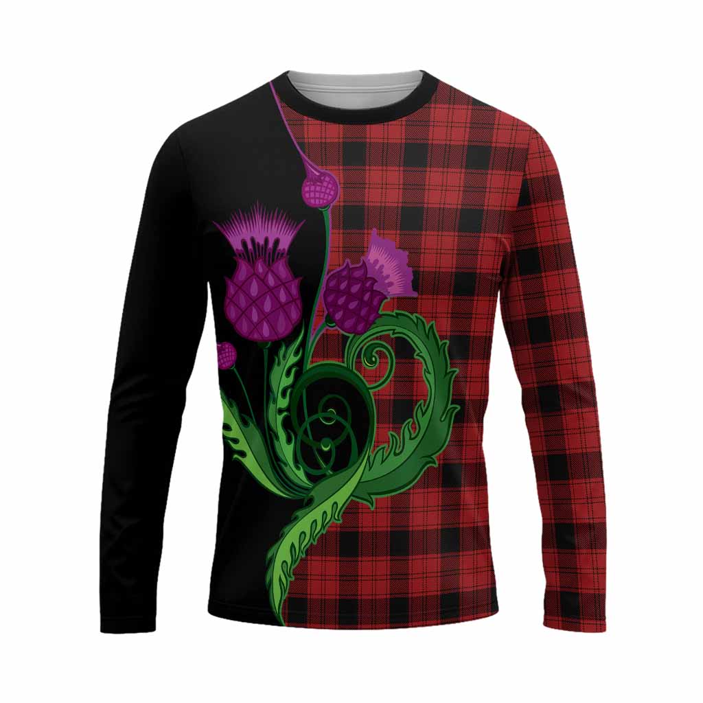Ewing Tartan Long Sleeve T-Shirt Traditional Scottish Thistle