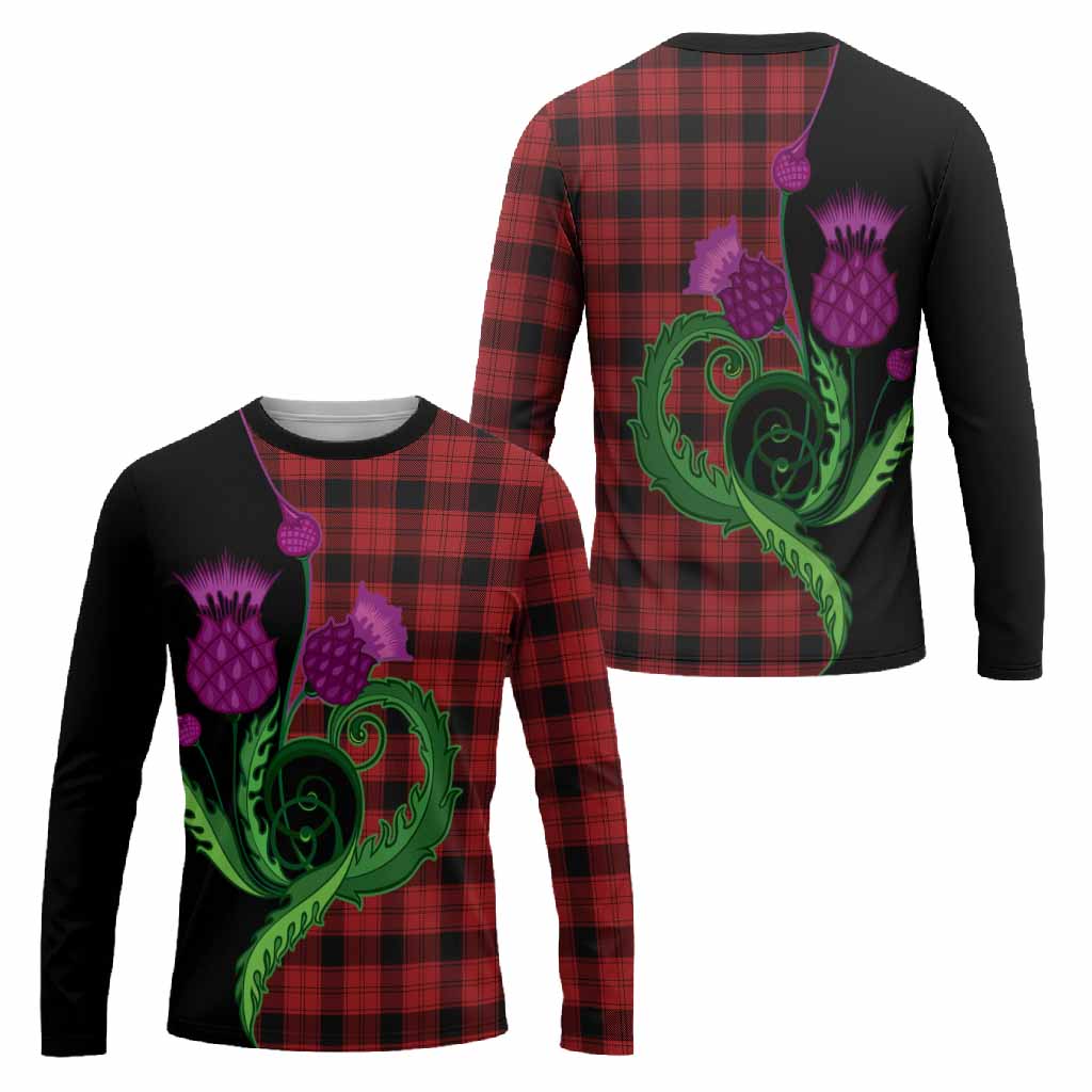Ewing Tartan Long Sleeve T-Shirt Traditional Scottish Thistle