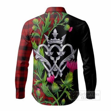 Ewing Tartan Luckenbooth Long Sleeve Button Shirts Silver Heart Crown Thistle Floral - Tartan Vibes Clothing