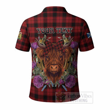 Ewing Tartan Polo Shirt Scottish Thistle Heilan Coo