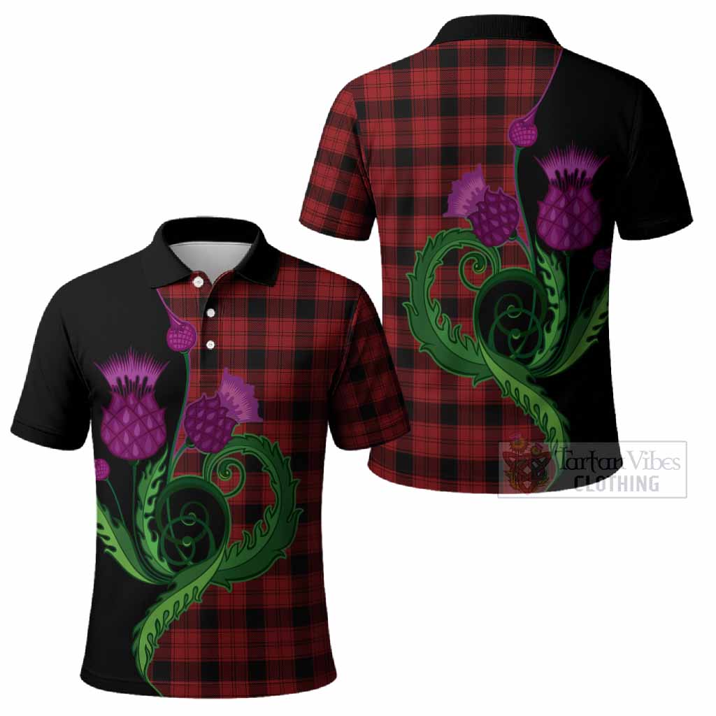 Ewing Tartan Polo Shirt Traditional Scottish Thistle