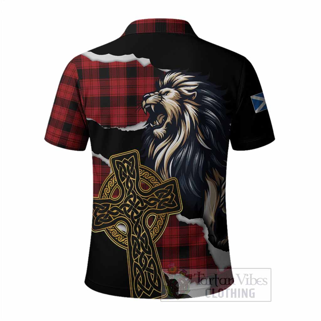 Ewing Tartan Scottish Polo Shirt Lion Celtic Heritage